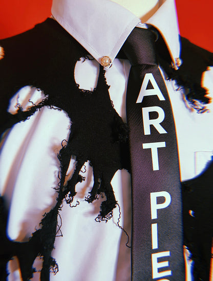 3 Piece Ripped Sweater , Shirt and Tie + FREE ART BAG