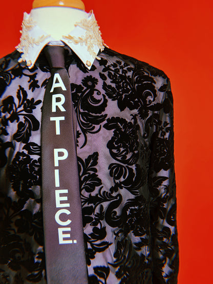 3 Piece Floral Sweater, Shirt and Tie + FREE ART BAG