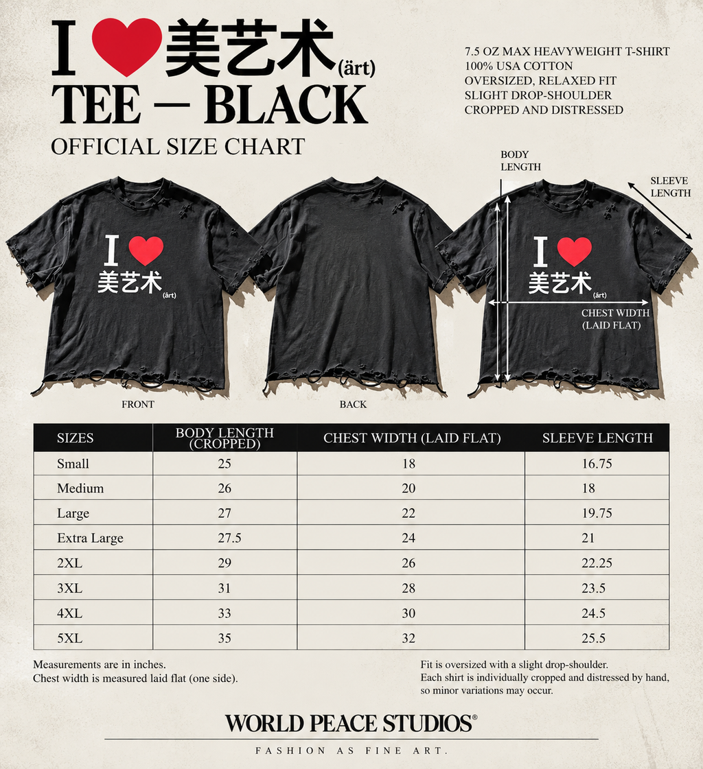 I ❤️ ART TEE — BLACK + Free Art Pouch