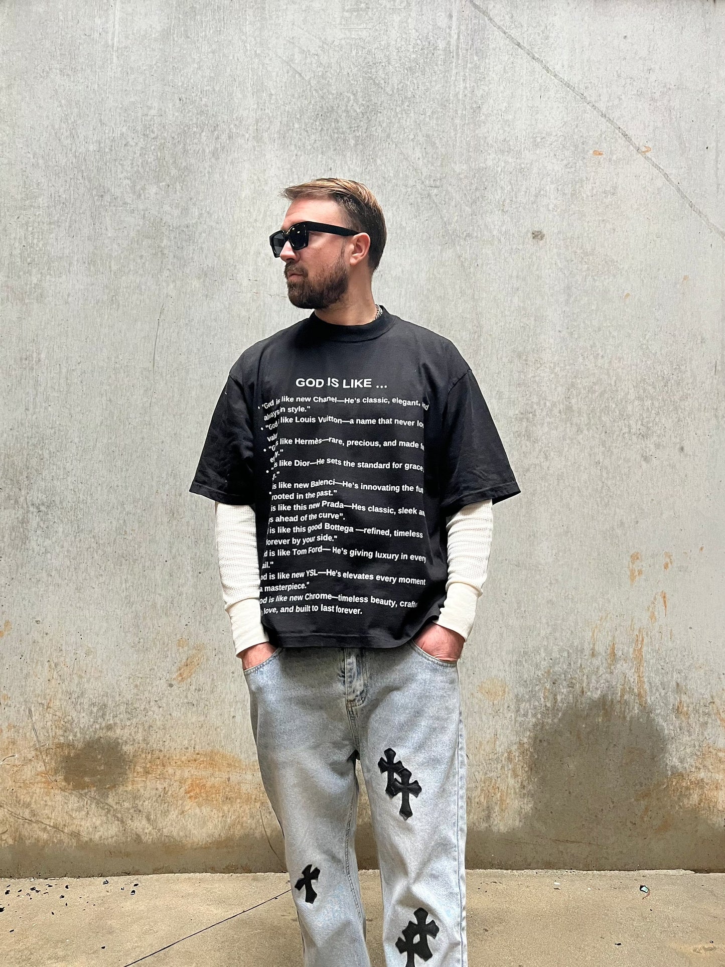 God is like Boxy Tee + Free Travel Bag