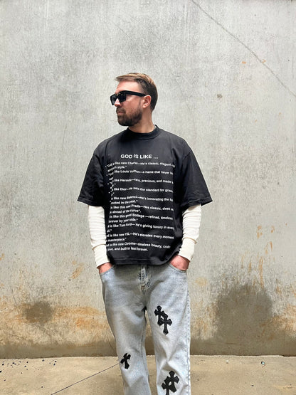 God is like Boxy Tee + Free Travel Bag