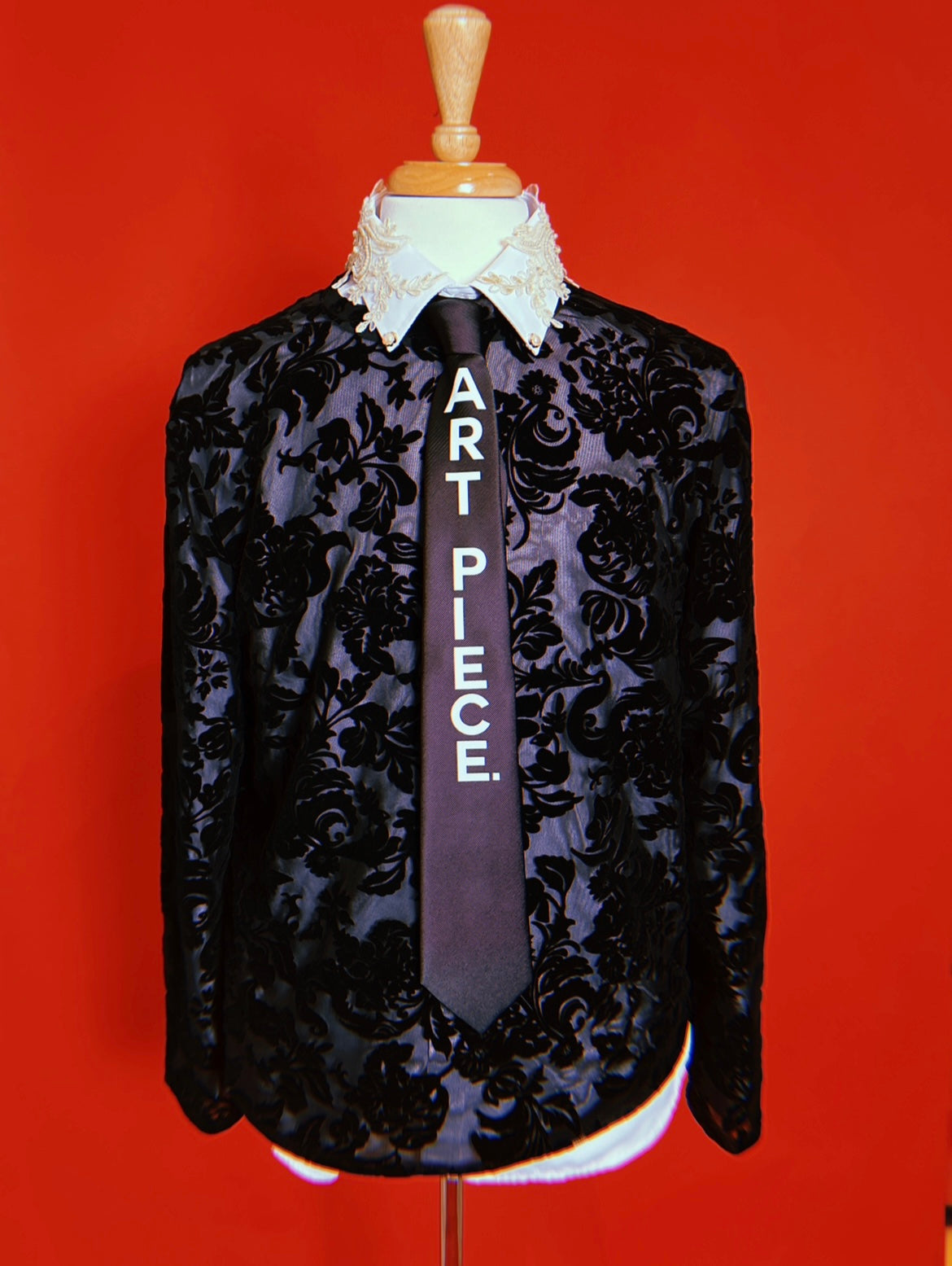 3 Piece Floral Sweater, Shirt and Tie + FREE ART BAG