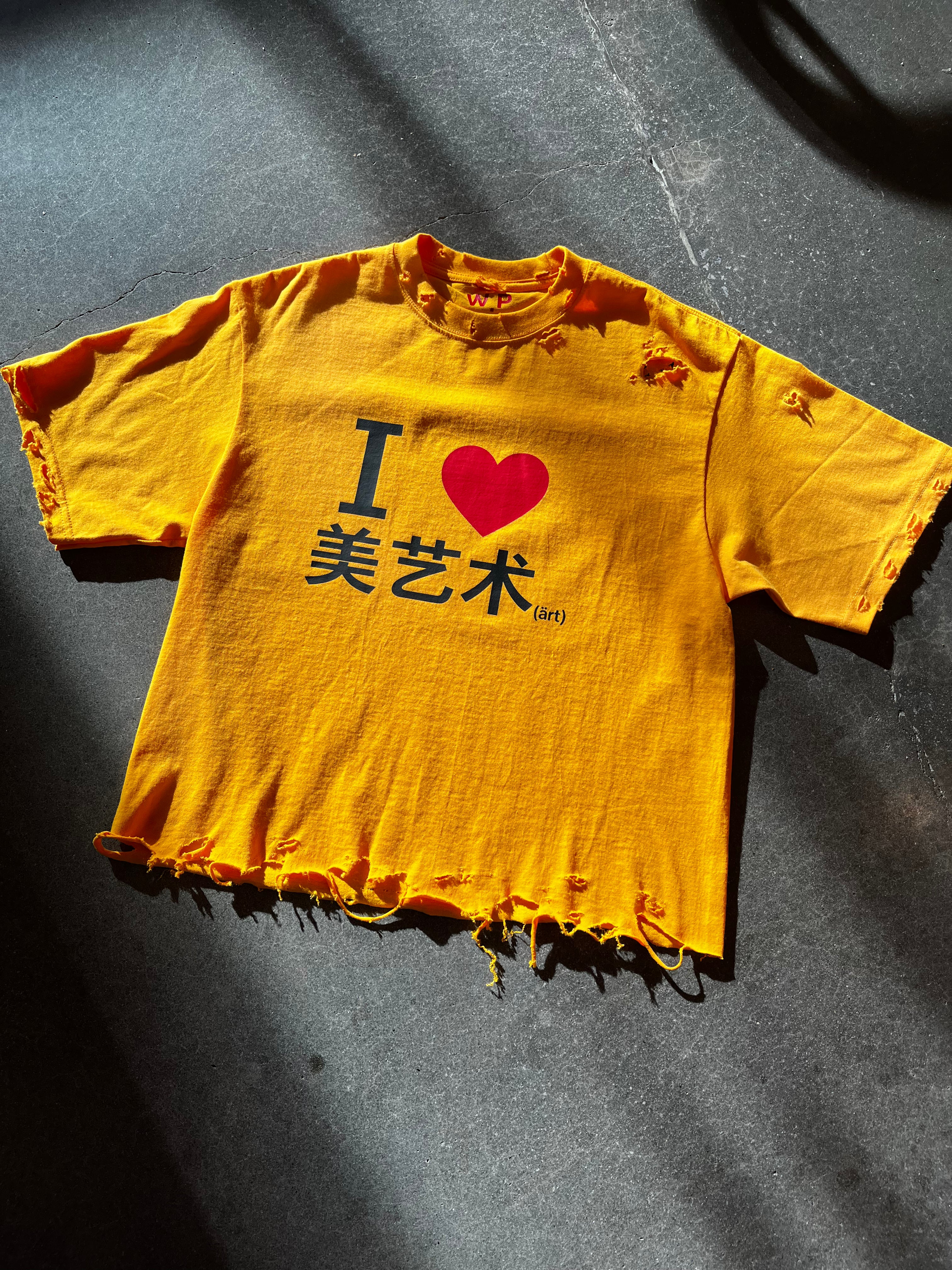 I ❤️ ART TEE — YELLOW + Free Art Pouch