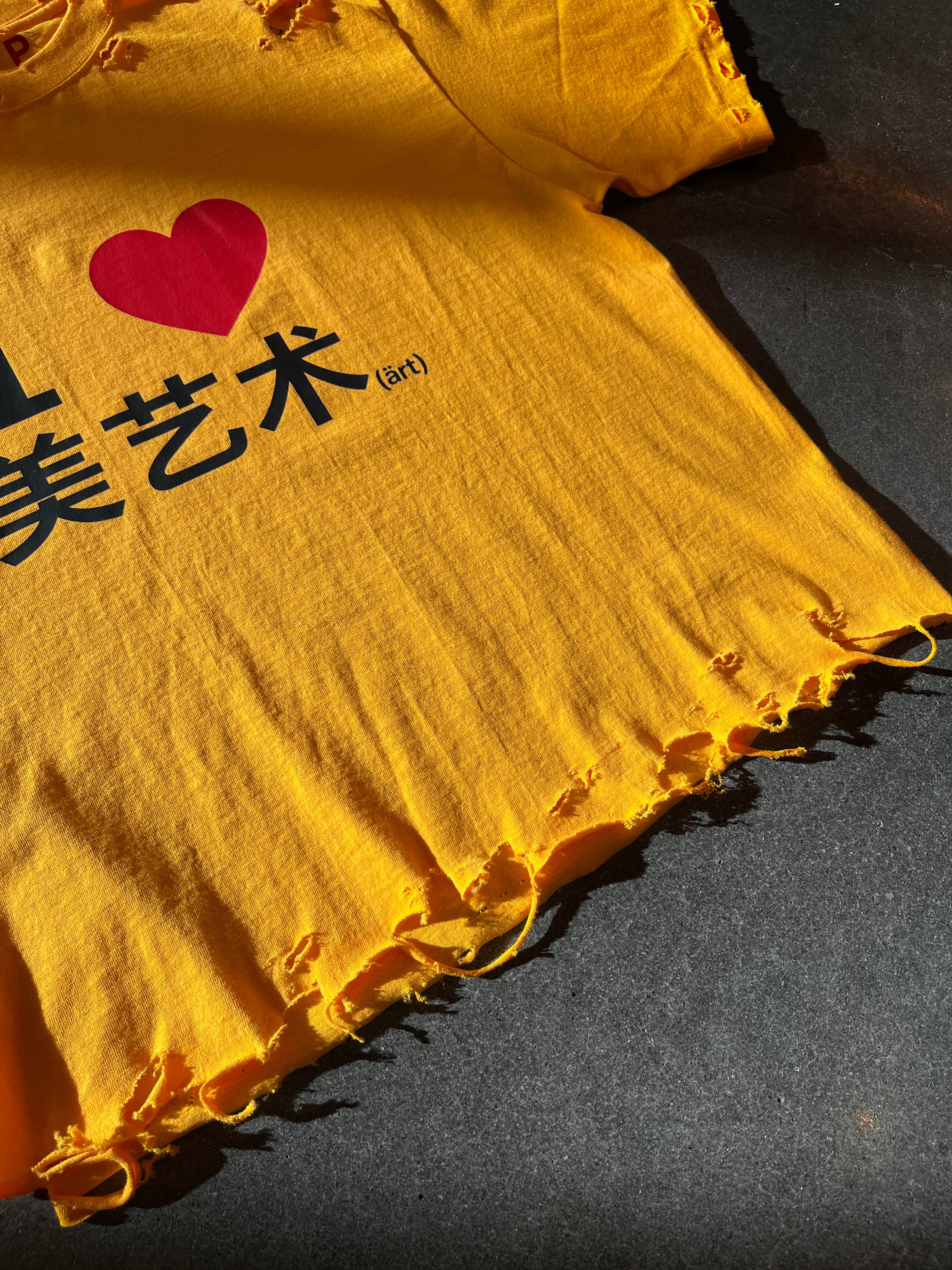 I ❤️ ART TEE — YELLOW + Free Art Pouch