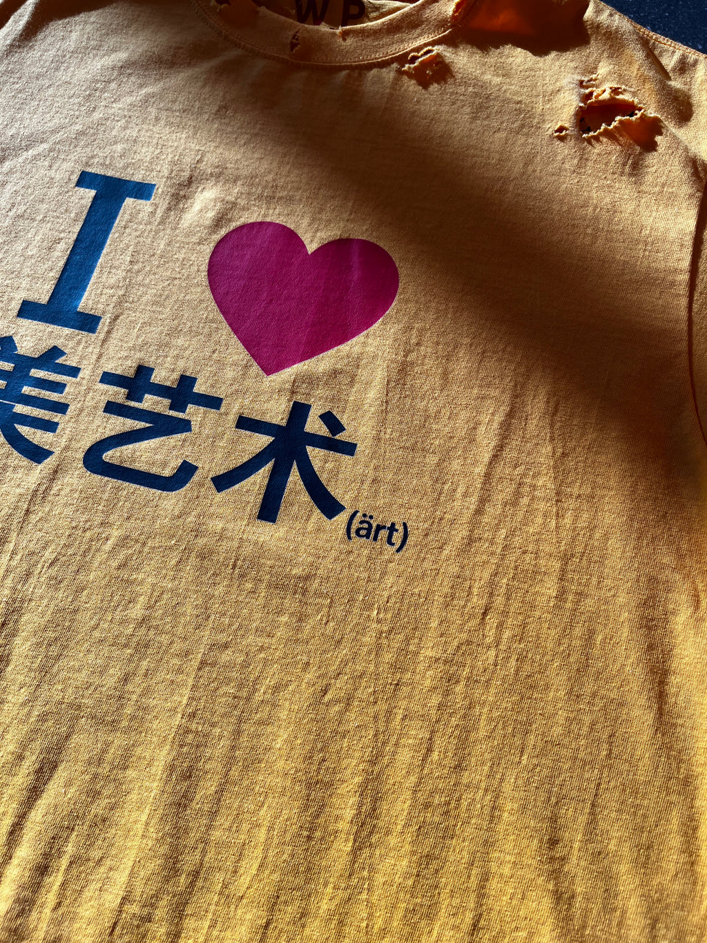 I ❤️ ART TEE — YELLOW + Free Art Pouch