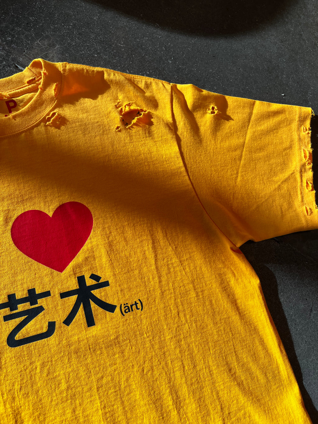 I ❤️ ART TEE — YELLOW + Free Art Pouch