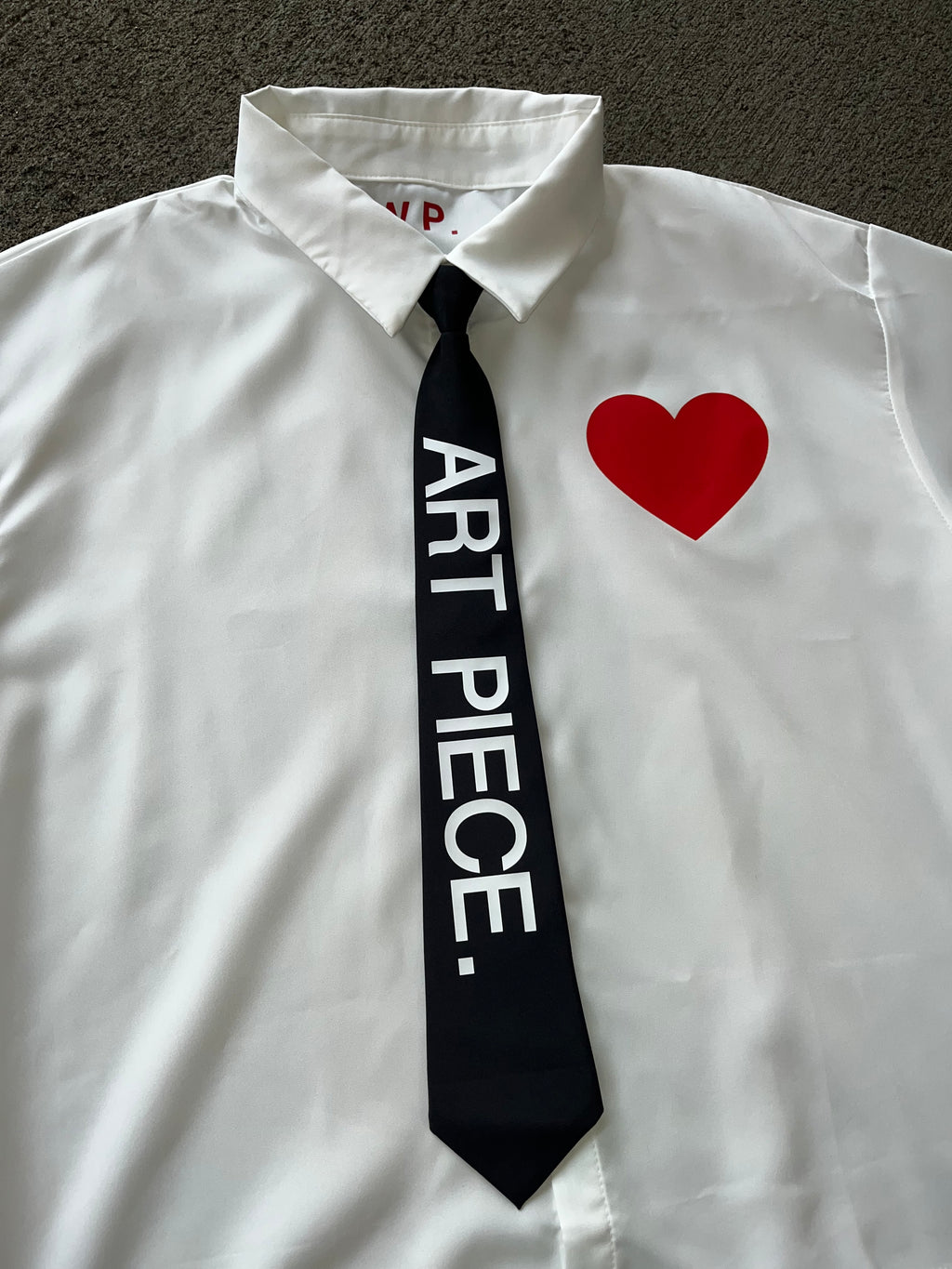 SHORT SLEEVE ART PIECE. SHIRT + TIE & FREE Art Pouch