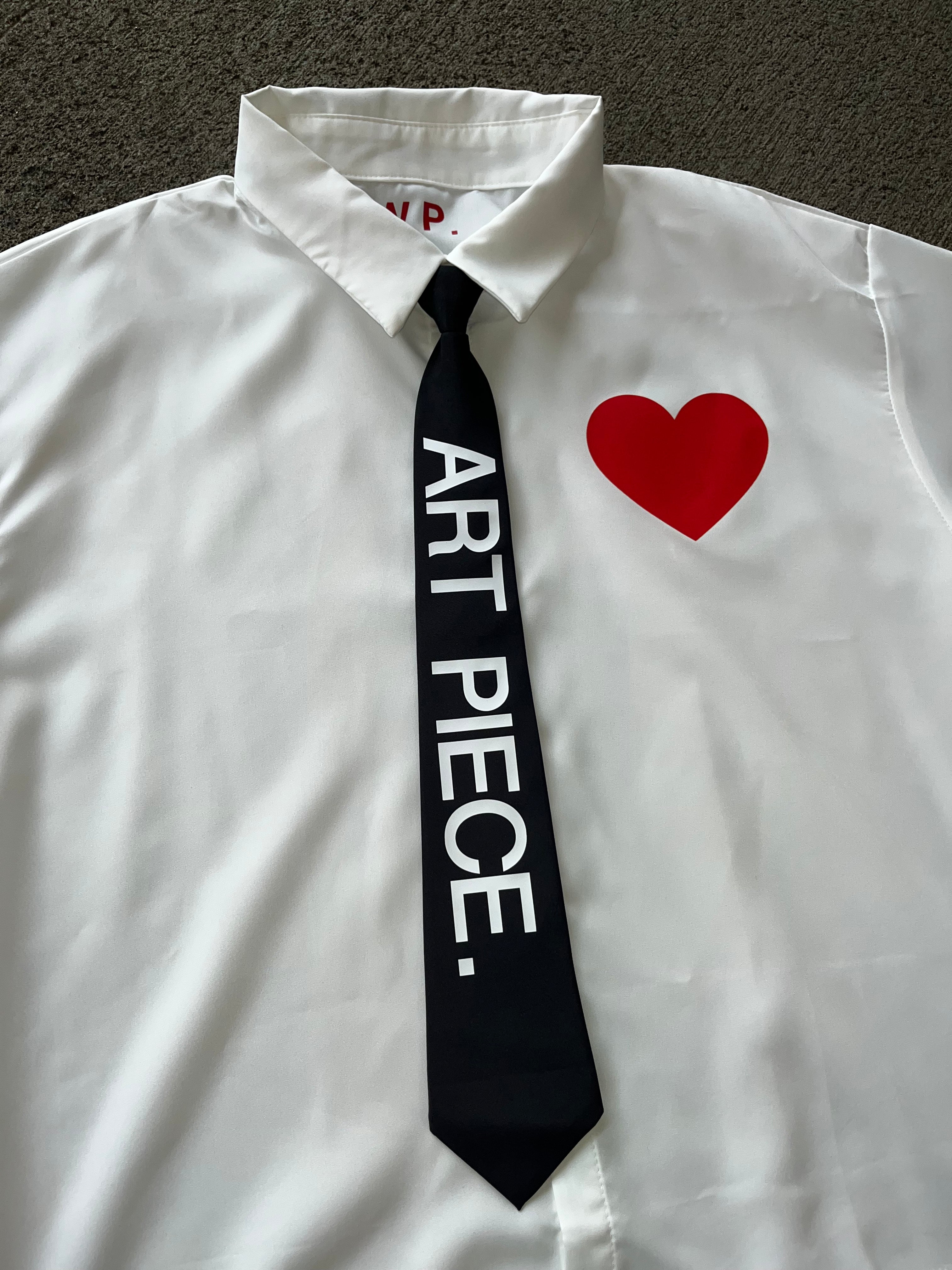 SHORT SLEEVE ART PIECE. SHIRT + TIE & FREE Art Pouch
