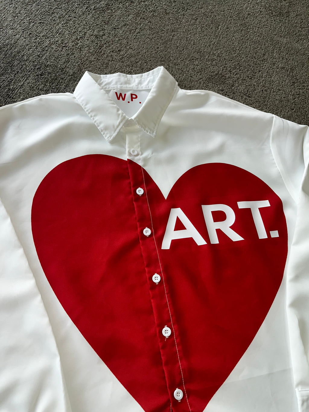 I ❤️ ART BUTTON-UP + FREE Art Pouch