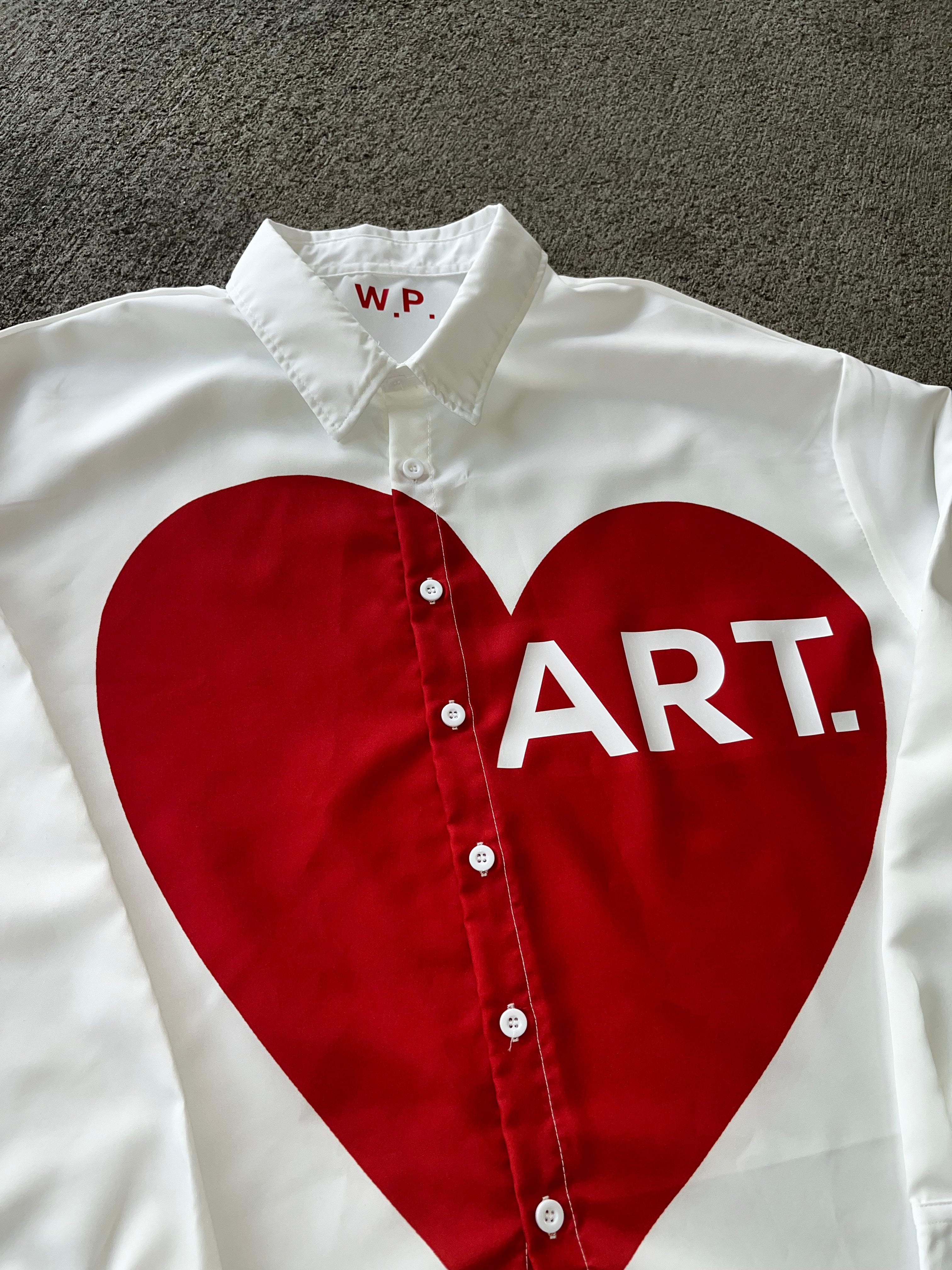 I ❤️ ART BUTTON-UP + FREE Art Pouch