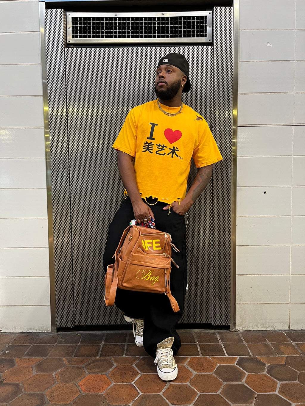 I ❤️ ART TEE — YELLOW + Free Art Pouch