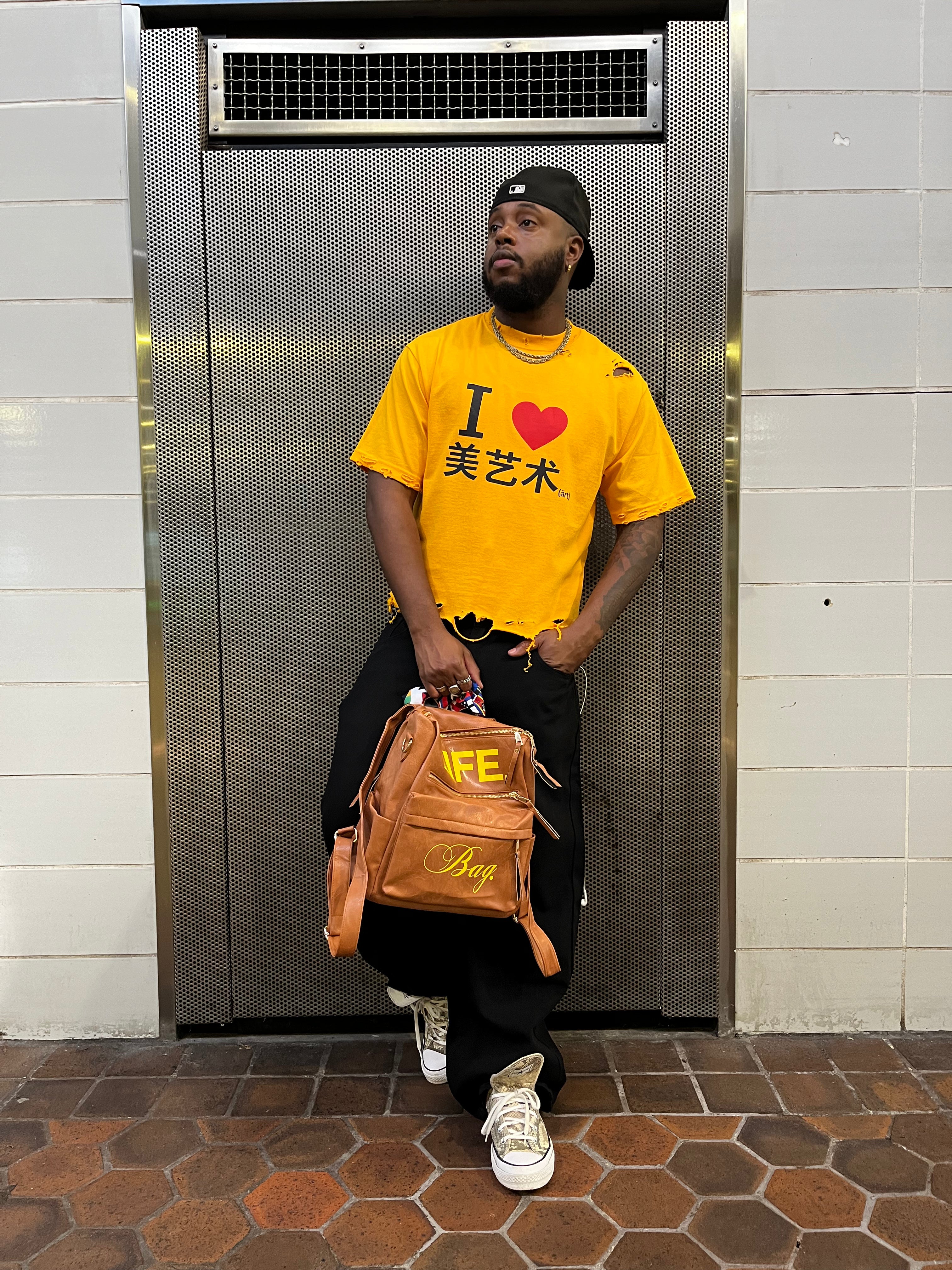 I ❤️ ART TEE — YELLOW + Free Art Pouch