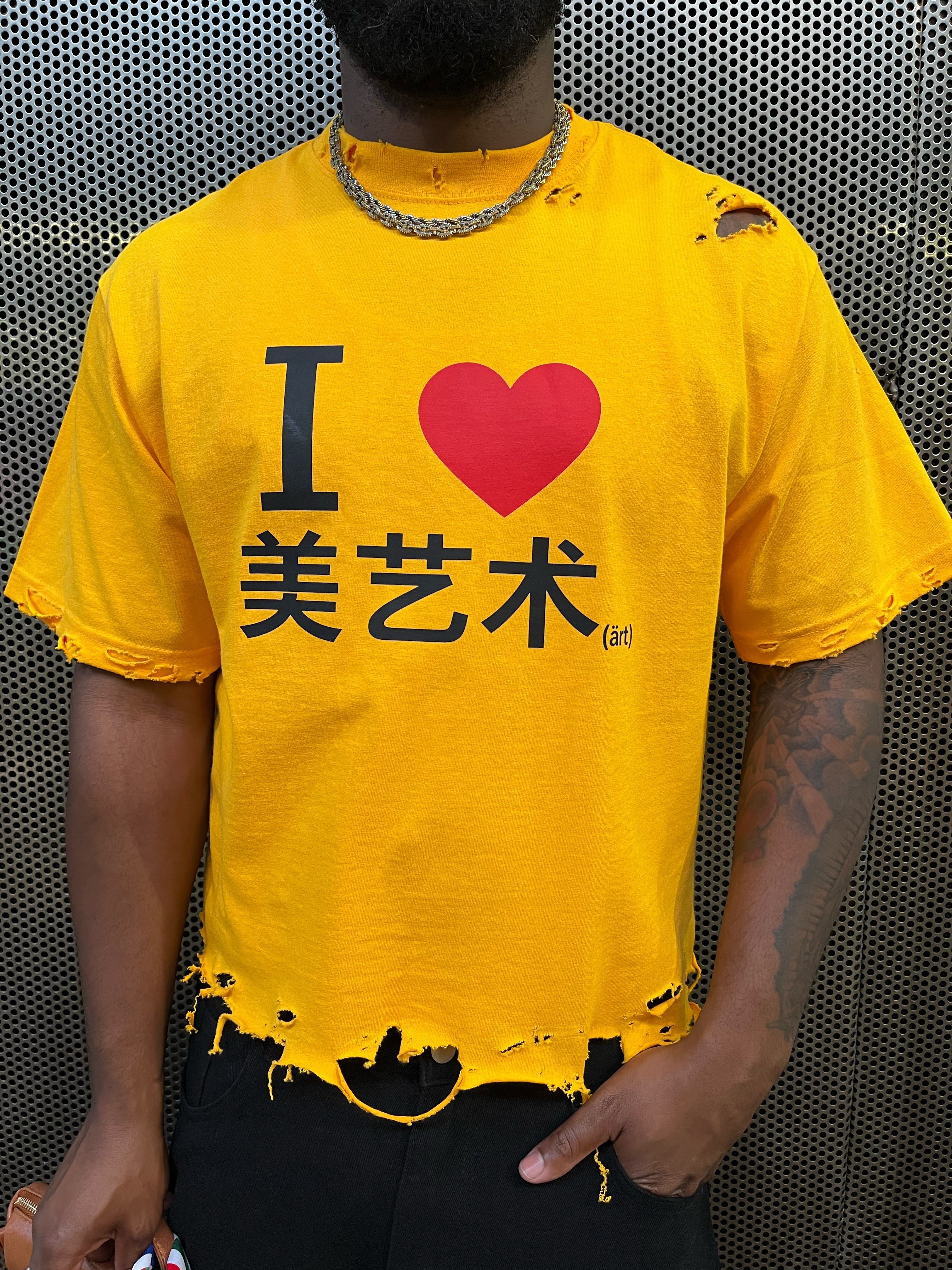 I ❤️ ART TEE — YELLOW + Free Art Pouch