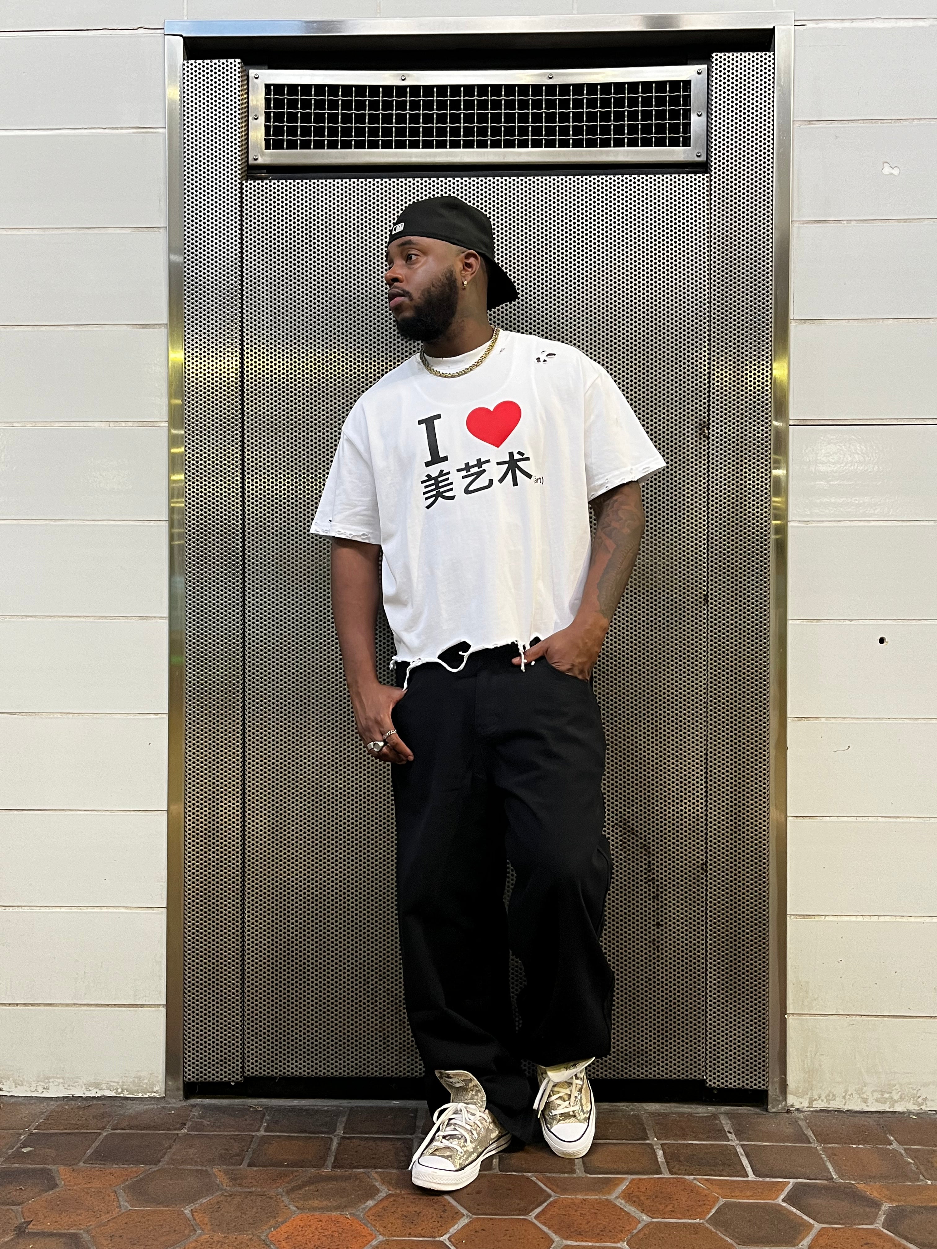 I ❤️ ART TEE — WHITE + Free Art Pouch
