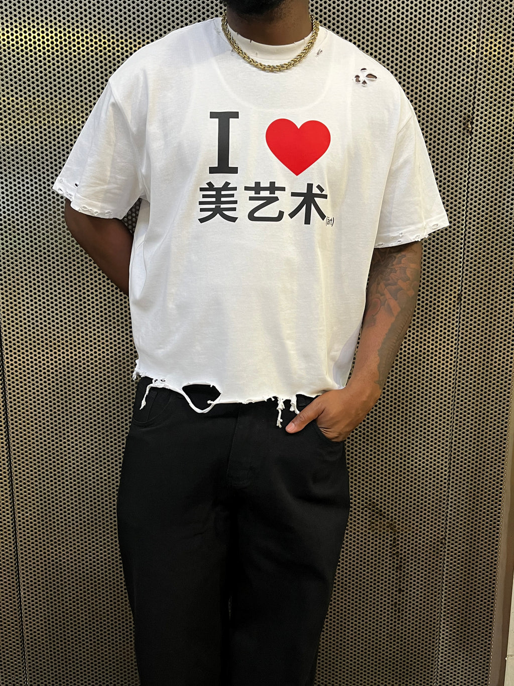 I ❤️ ART TEE — WHITE + Free Art Pouch