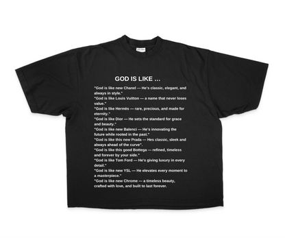God is like Boxy Tee + Free Travel Bag