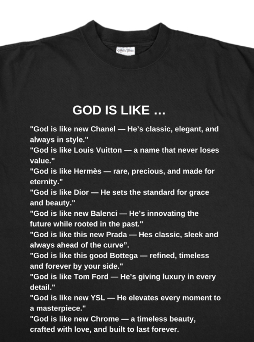 God is like Boxy Tee + Free Travel Bag